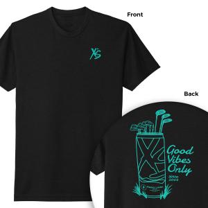 XS Golf "Good Vibes Only" Tee - Black