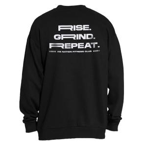 XS Rise. Grind. Repeat. Urban Crewneck Sweatshirt - Black