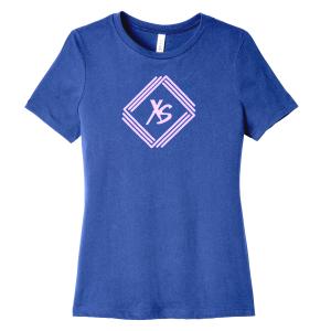 Ladies XS Square Lines Tee - True Royal