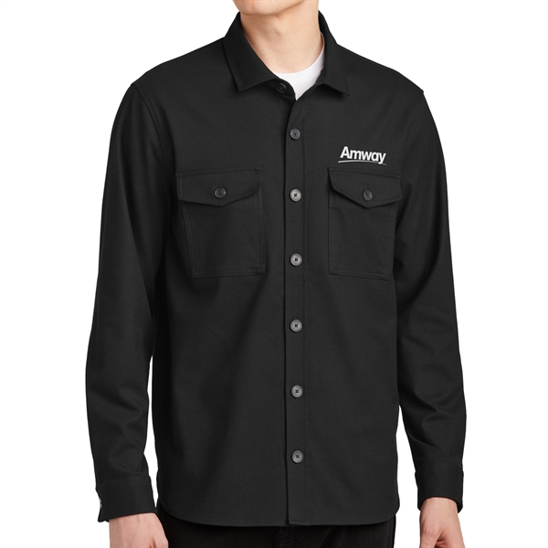 Featured Product - Men Amway Long Sleeve Twill Overshirt - Black